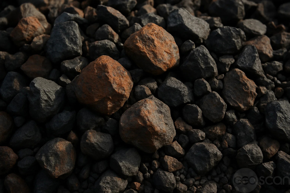 Imagem fictícia gerada por AI para representar a alta no minério de ferro