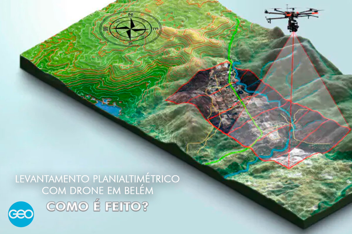 Levantamento planialtimétrico com drone em Belém