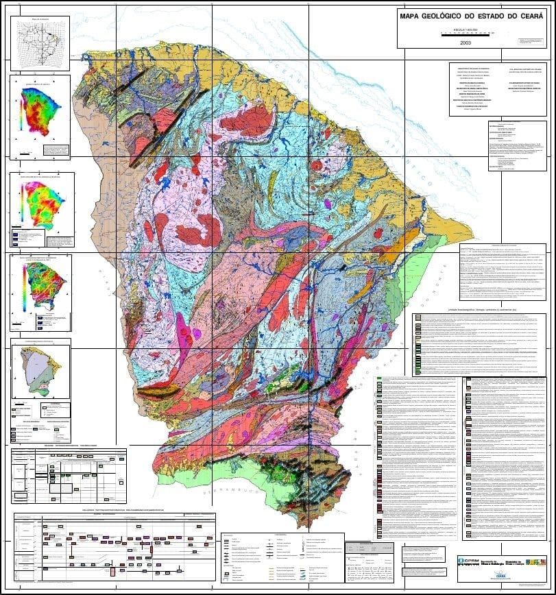 Mapa geólogico do Ceará