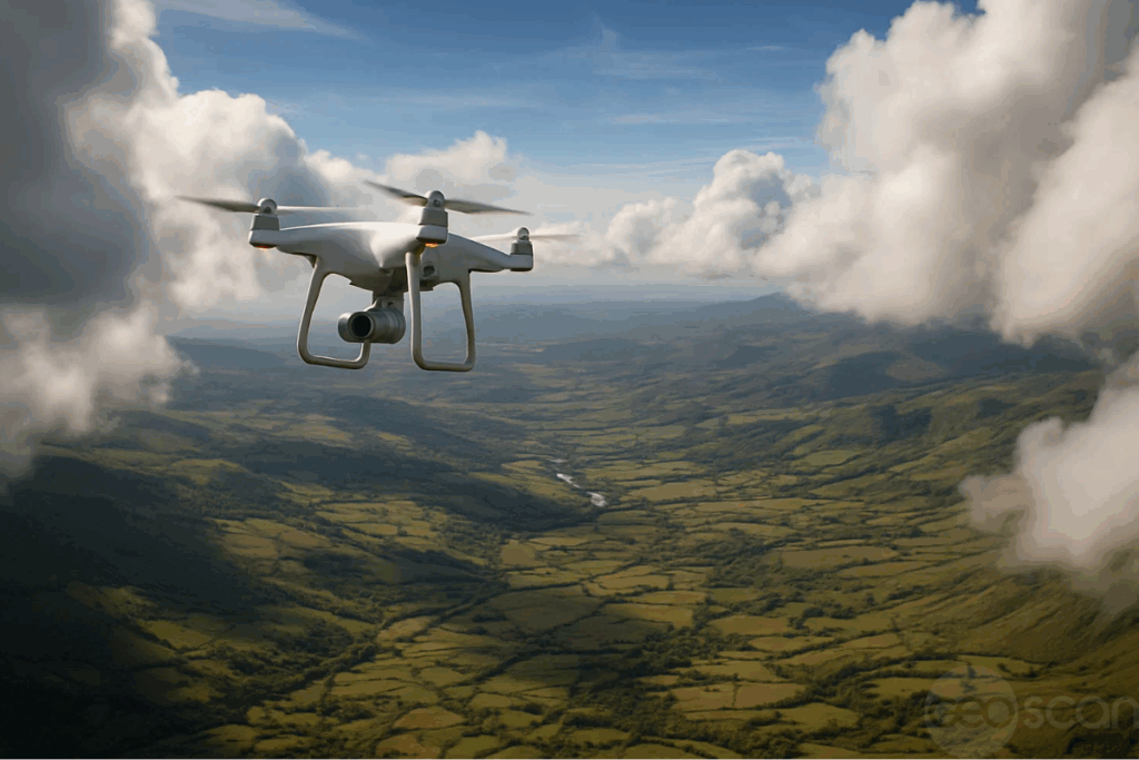 Imagem gerada com IA para representar a Topografia com Drone / Geoscan