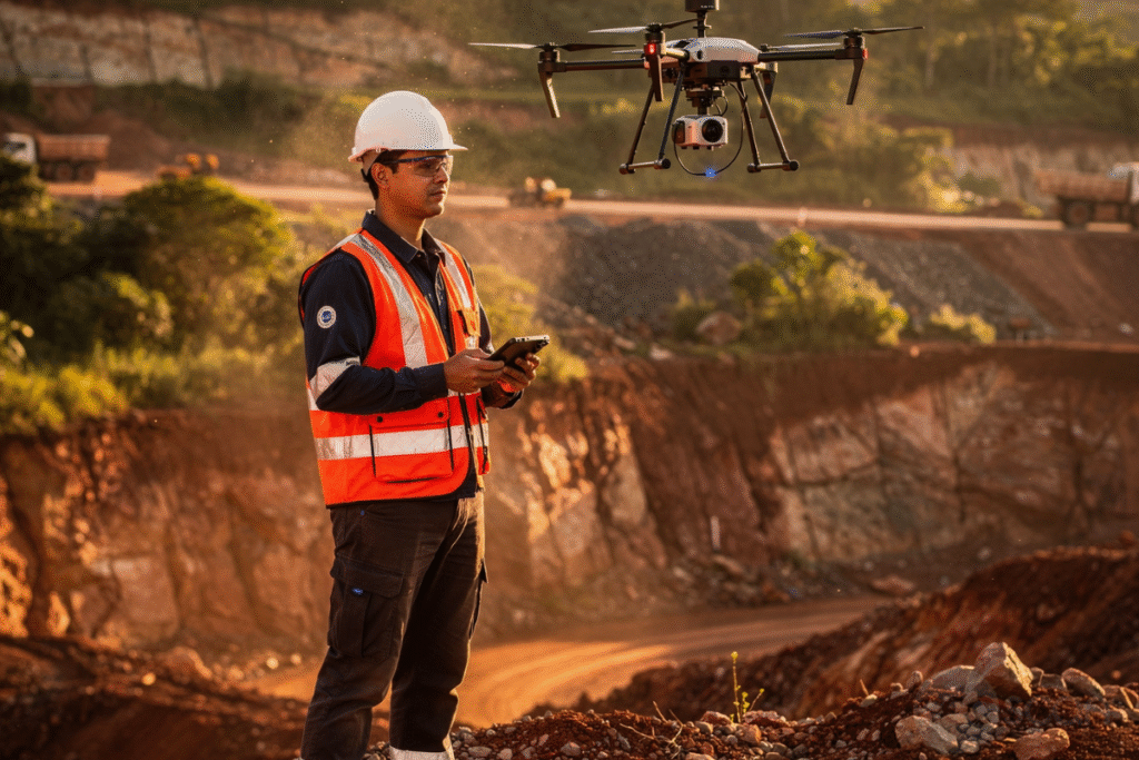 drone lidar na mineracao